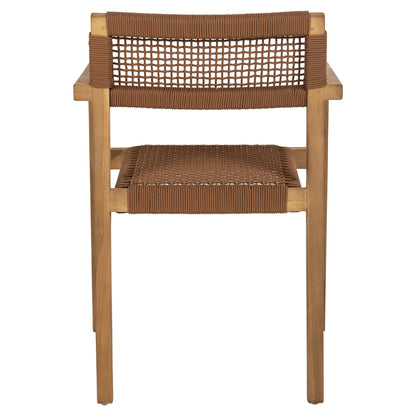 ARMCHAIR CHARLOTTE HM9637.01 TEAK WOOD IN NATURAL & BROWN ROPE 59x54x83Hcm.