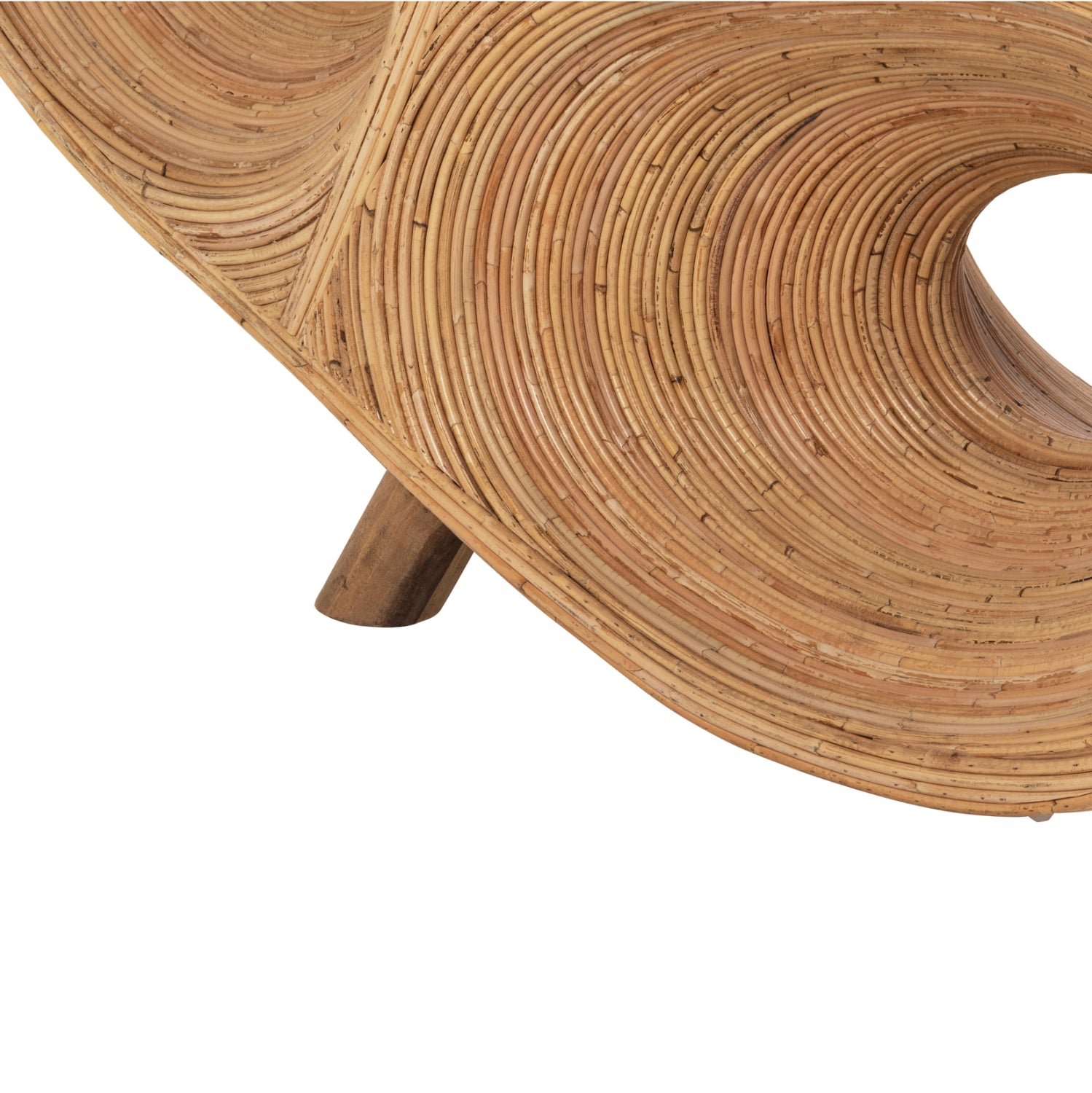 ARMCHAIR CURVY LOUNGE HM9645.01 RATTAN IN NATURAL COLOR 63x128x97Hcm.