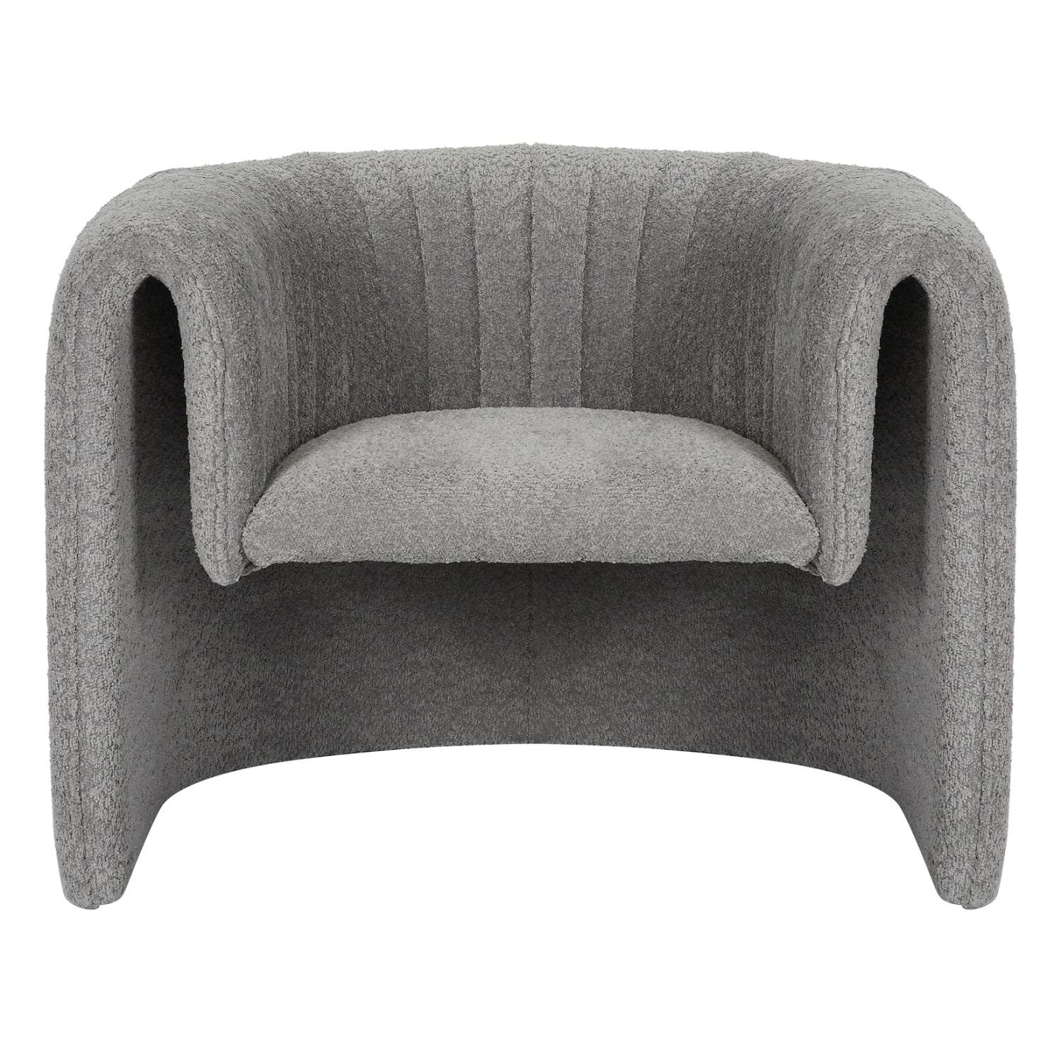 ARMCHAIR RIKER HM9682.01 METAL FRAME-GREY BOUCLE FABRIC 92x74x69Hcm.