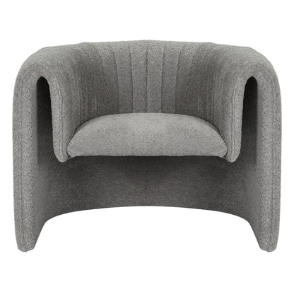 ARMCHAIR RIKER HM9682.01 METAL FRAME-GREY BOUCLE FABRIC 92x74x69Hcm.