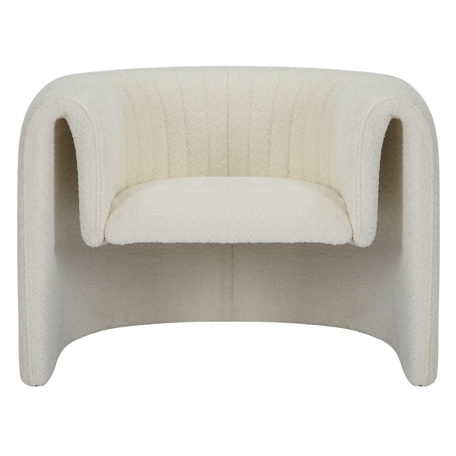 ARMCHAIR RIKER HM9682.04 METAL FRAME-WHITE BOUCLE FABRIC 92x74x69Hcm.