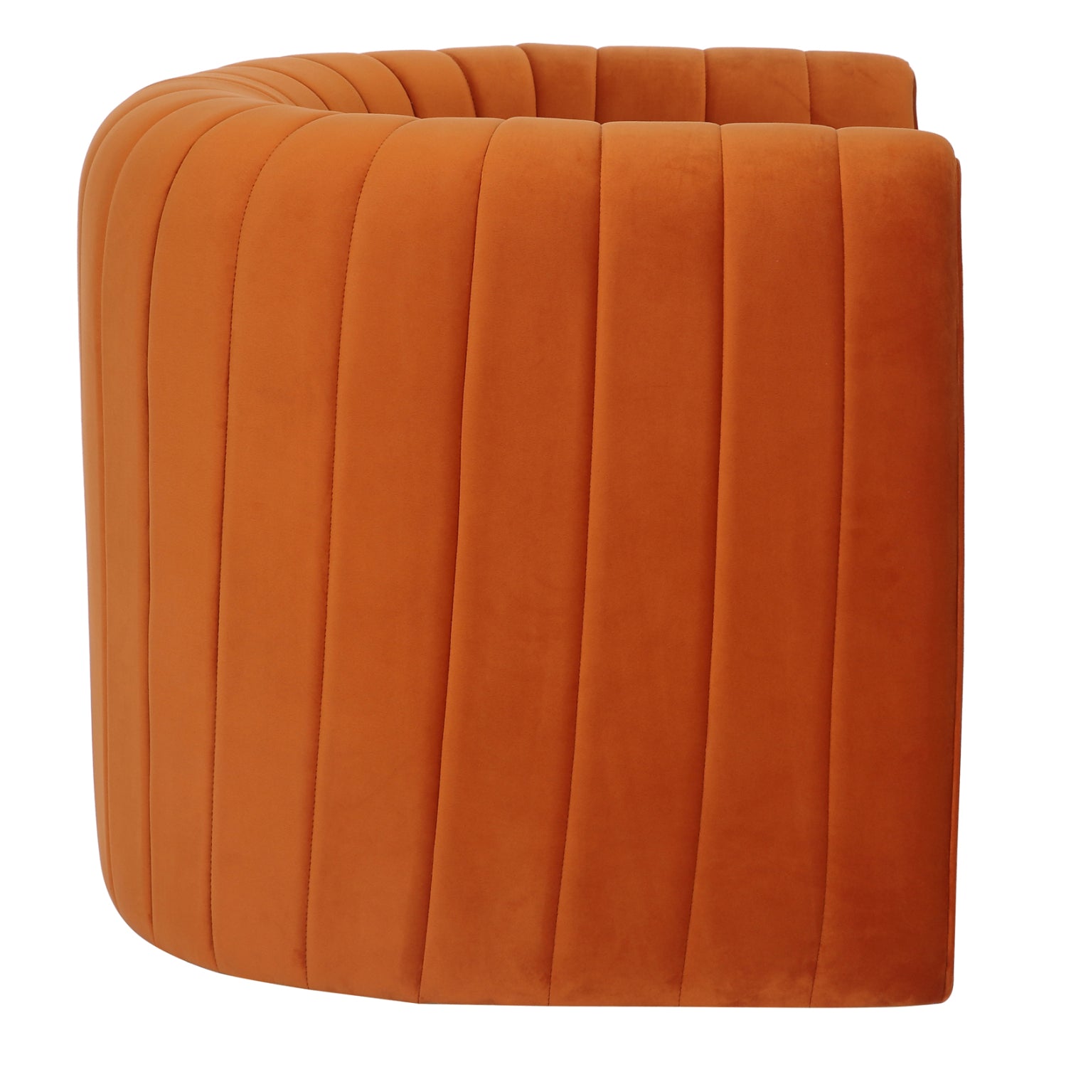 ARMCHAIR RIKER HM9682.05 METAL FRAME-ORANGE VELVET 92x74x69Hcm.