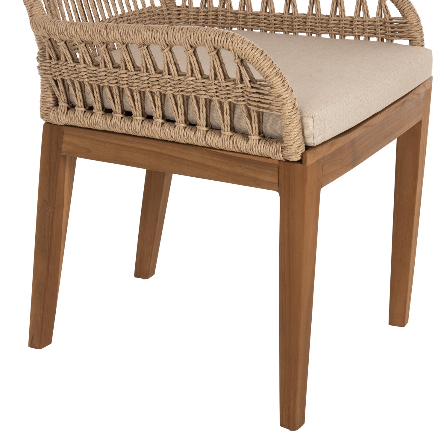 ARMCHAIR STARDOM HM9760.01 TEAK WOOD AND ROPE-NATURAL COLOR 57x65x83Hcm.