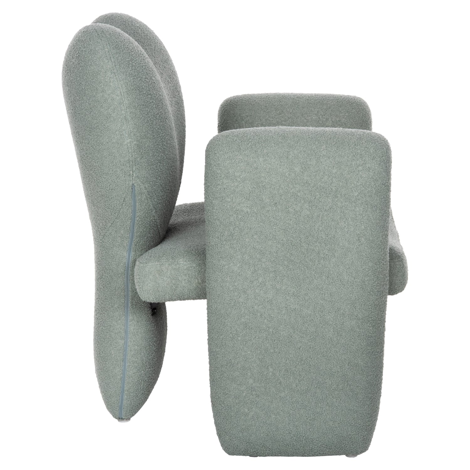 DINING ARMCHAIR HARTT HM9777.07 PISTACHIO GREEN TEDDY FABRIC 84x74x87Hcm.