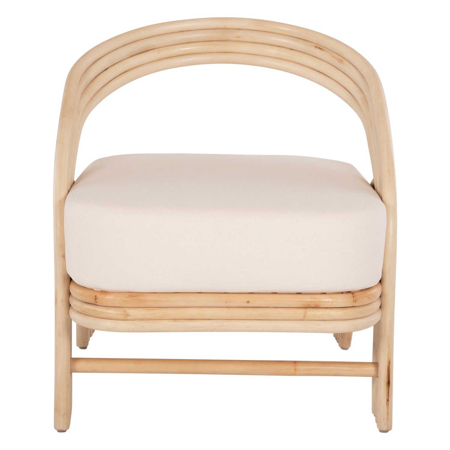 ARMCHAIR DONITA HM9838 RATTAN IN NATURAL WITH WHITE CUSHION 67x74x78Hcm.