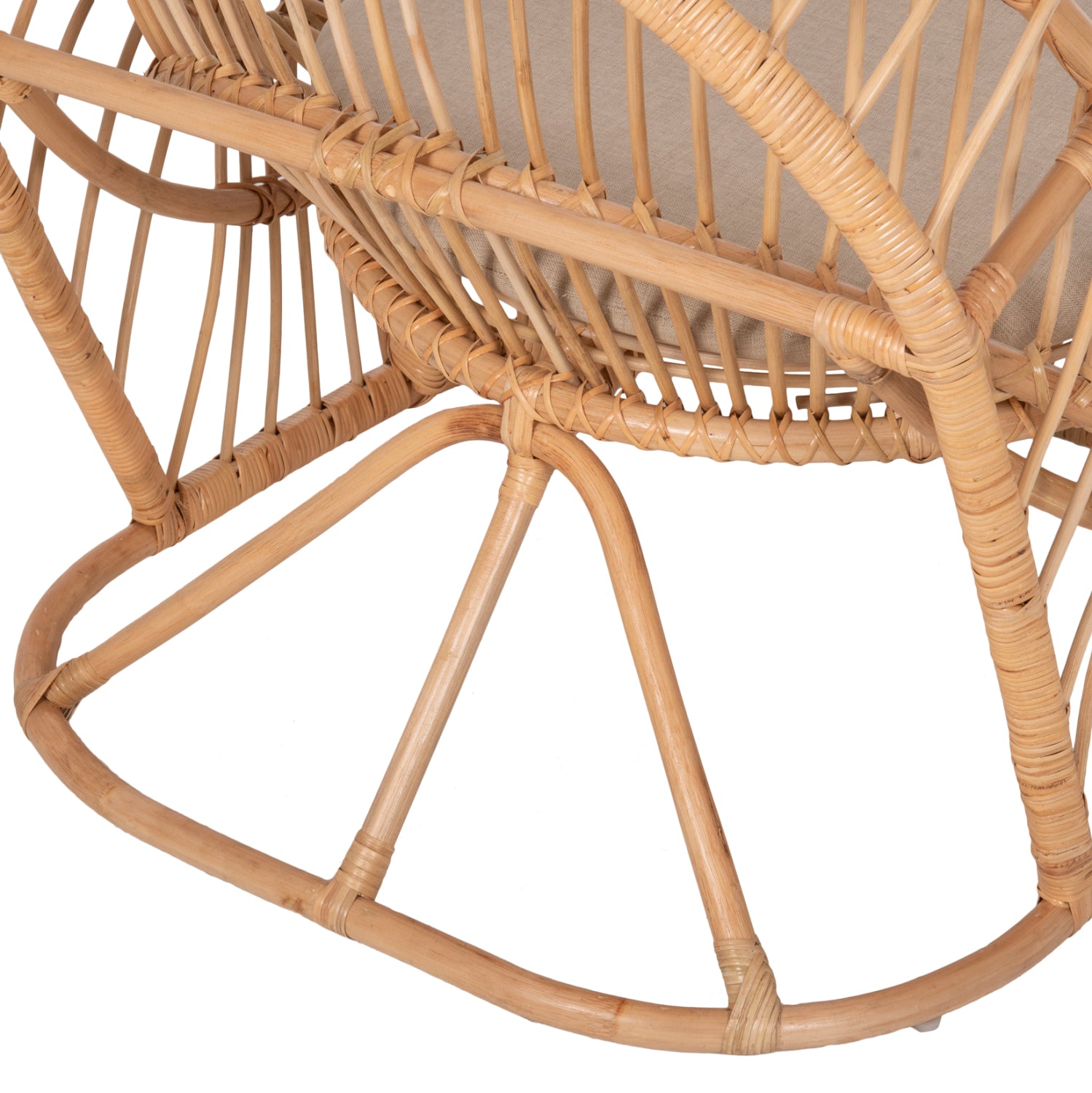 ARMCHAIR ENTROPY HM9840.01 RATTAN IN NATURAL-ECRU CUSHION 80x97x85Hcm.