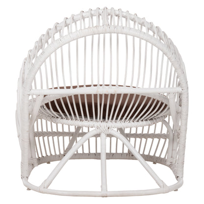 ARMCHAIR ENTROPY HM9840.02 RATTAN IN WHITE-BROWN CUSHION 80x97x85Hcm.