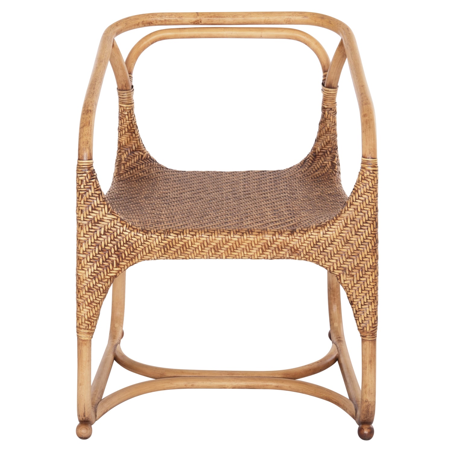 ARMCHAIR RELIK HM9955.02 NATURAL RATTAN-WALNUT COLOR 60x57x79Hcm.