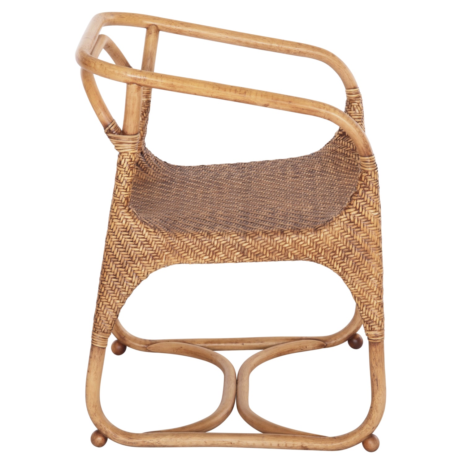 ARMCHAIR RELIK HM9955.02 NATURAL RATTAN-WALNUT COLOR 60x57x79Hcm.