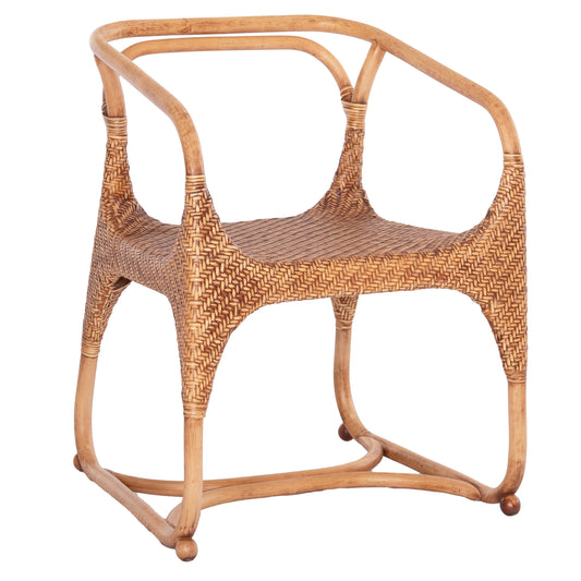 ARMCHAIR RELIK HM9955.02 NATURAL RATTAN-WALNUT COLOR 60x57x79Hcm.