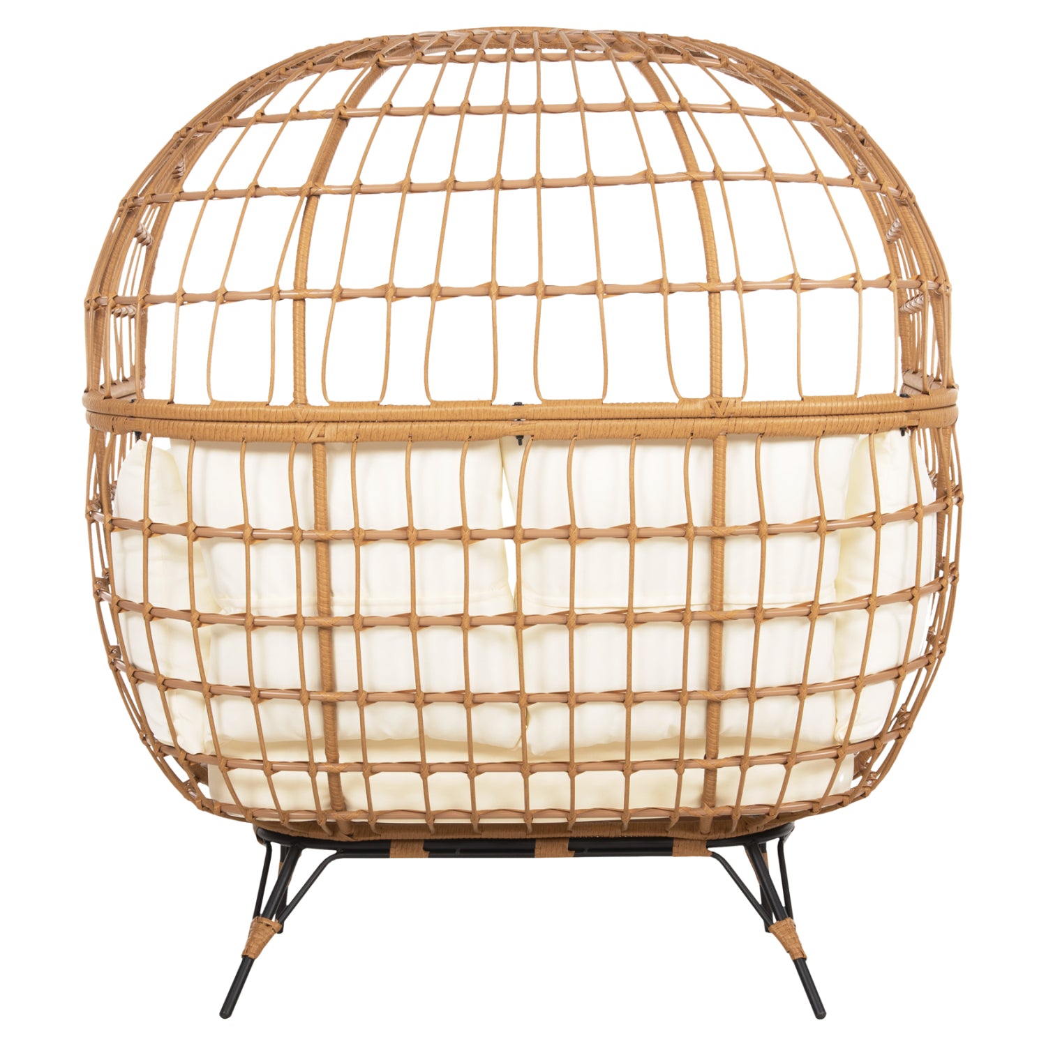 ARMCHAIR FOR TWO NEST TYPE RATTAN MIAMI HM5870.11 132.5x90x154H cm.