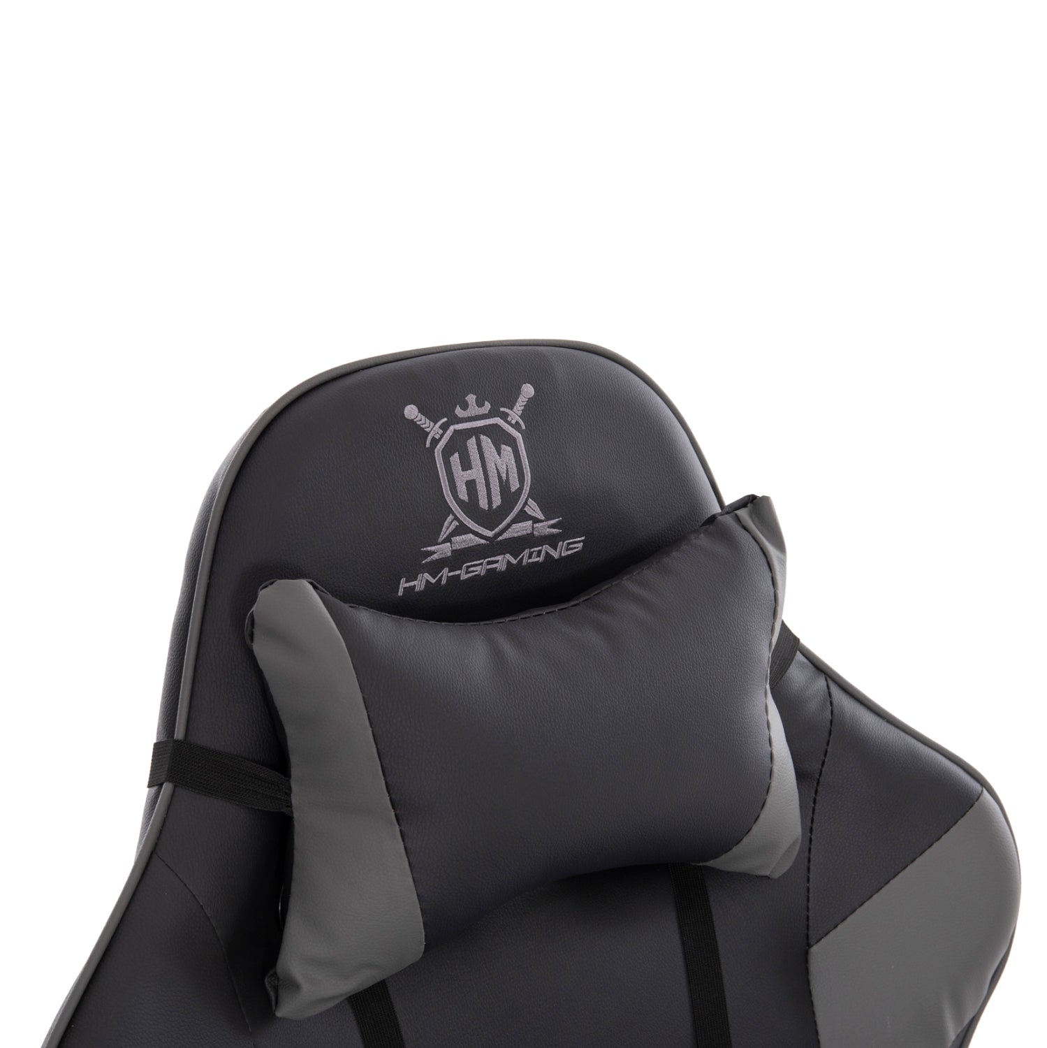 GAMING ARMCHAIR DARREN HM1203.10 BLACK-GREY PVC 60x60x120Hcm.