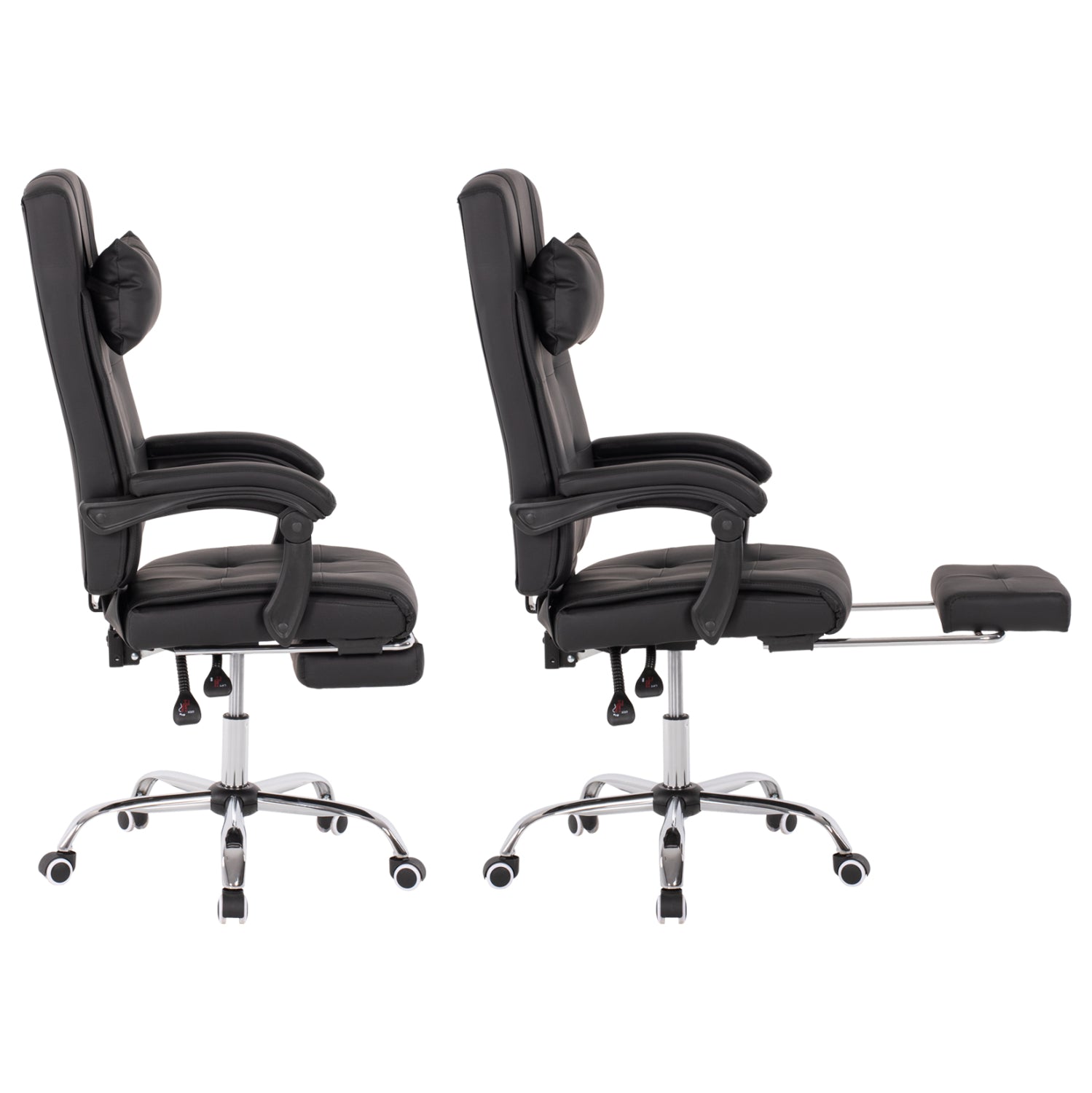 EXECUTIVE OFFICE CHAIR HM1057.11 BLACK WITH FOLDING FOOTREST 58x71x128Hcm.