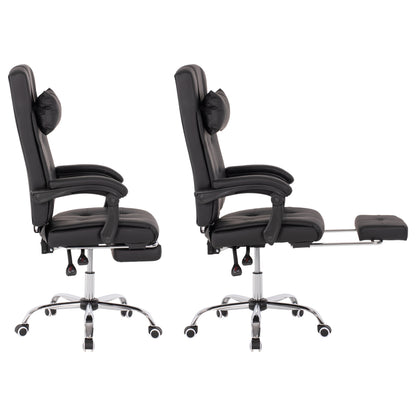 EXECUTIVE OFFICE CHAIR HM1057.11 BLACK WITH FOLDING FOOTREST 58x71x128Hcm.