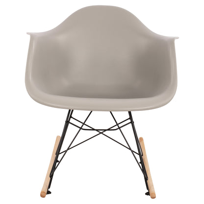 HM0035.20 Rocking Armchair, seat grey-Black Frame, 61x71x64cm