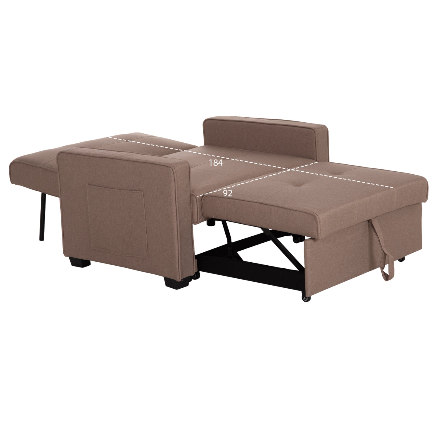 ARMCHAIR-BED KANNA HM3083.02 BEIGE FABRIC 113x92x87Hcm
