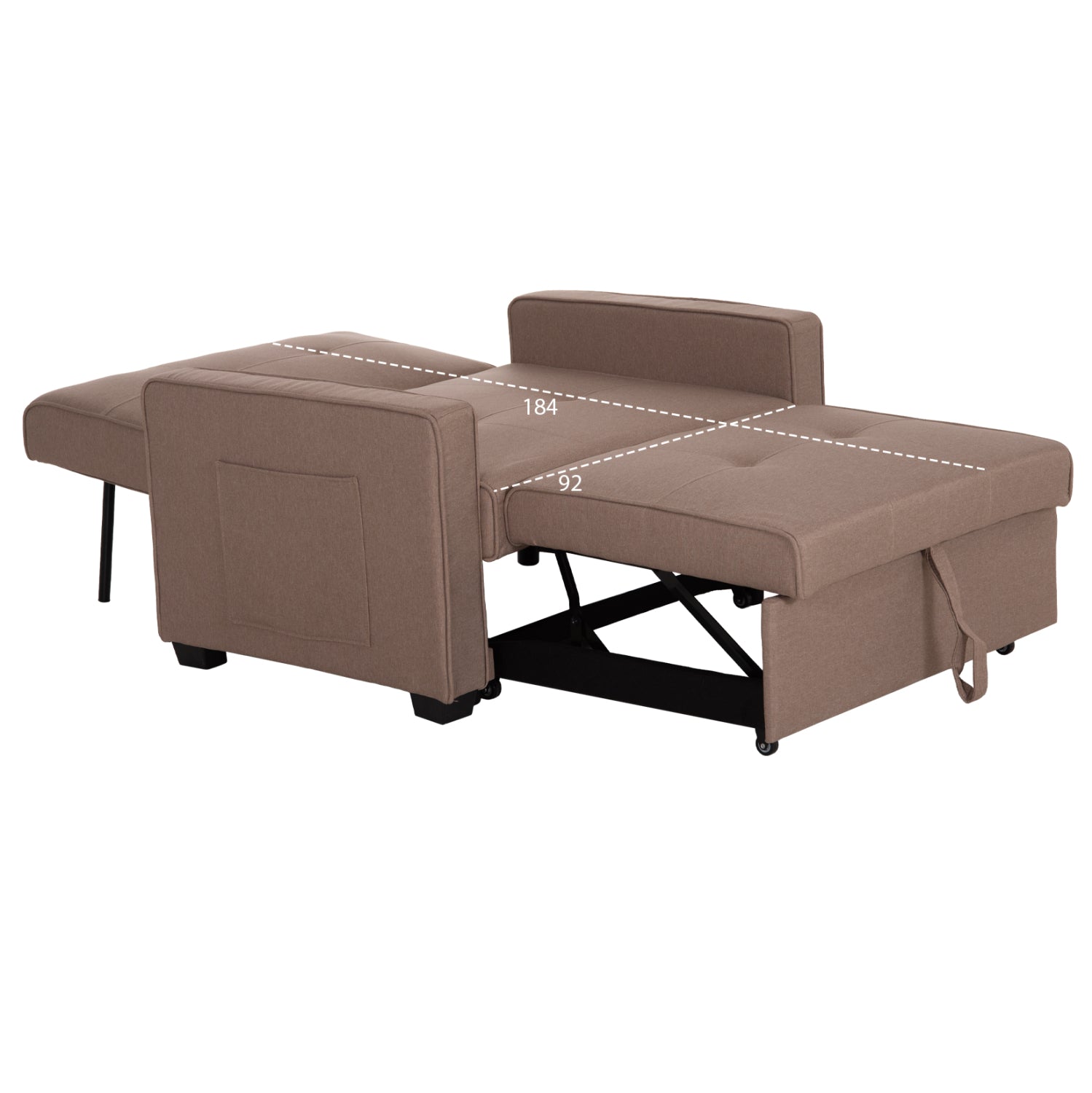 ARMCHAIR-BED KANNA HM3083.02 BEIGE FABRIC 113x92x87Hcm