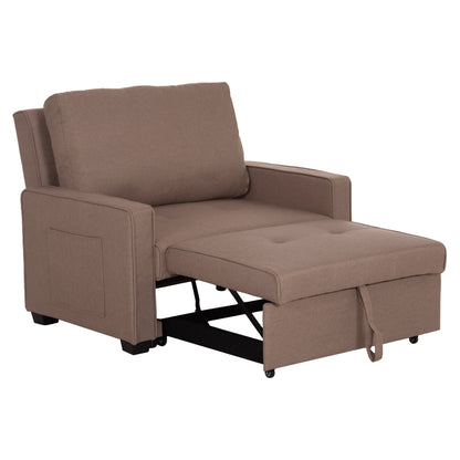 ARMCHAIR-BED KANNA HM3083.02 BEIGE FABRIC 113x92x87Hcm