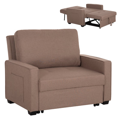 ARMCHAIR-BED KANNA HM3083.02 BEIGE FABRIC 113x92x87Hcm