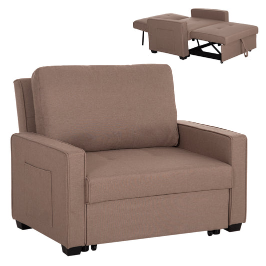 ARMCHAIR-BED KANNA HM3083.02 BEIGE FABRIC 113x92x87Hcm