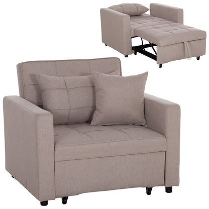 ARMCHAIR-BED MERO HM3306.03 BEIGE FABRIC 100x90x83Hcm.