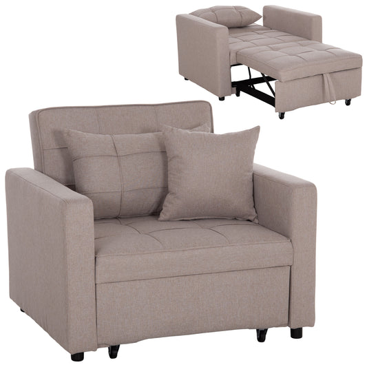 ARMCHAIR-BED MERO HM3306.03 BEIGE FABRIC 100x90x83Hcm.