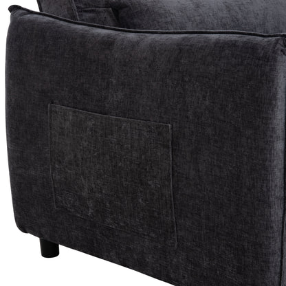ARMCHAIR-BED ORYN HM3307.01 GREY FABRIC 85x88x78Hcm.