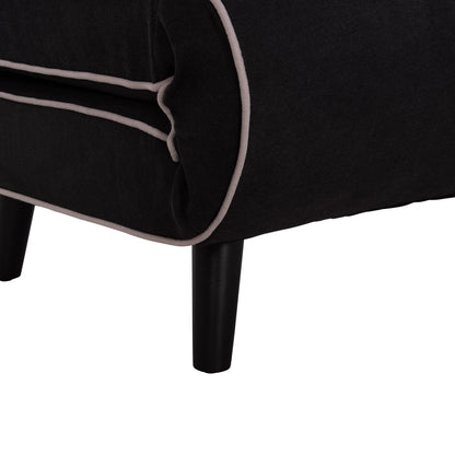 ARMCHAIR-BED BRAXTON HM8425.03 BLACK FABRIC 78x88x78Hcm.