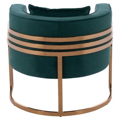 TIANA ARMCHAIR WITH GOLD METAL FRAME AND LOW BACK IN A SEMI-CIRCULAR ARRANGEMENT HM8738.03