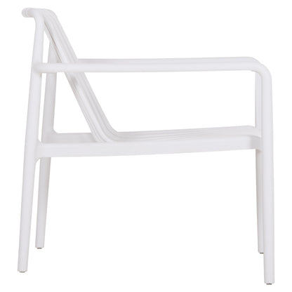 OUTDOOR LOUNGE ARMCHAIR MALEN HM6626.01 WHITE POLYPROPYLENE 67x75x75Hcm