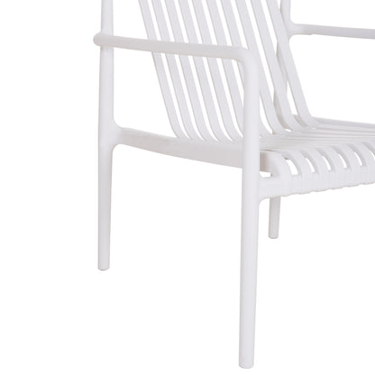OUTDOOR LOUNGE ARMCHAIR MALEN HM6626.01 WHITE POLYPROPYLENE 67x75x75Hcm