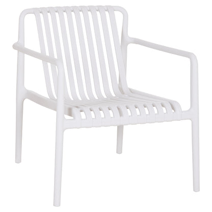 OUTDOOR LOUNGE ARMCHAIR MALEN HM6626.01 WHITE POLYPROPYLENE 67x75x75Hcm