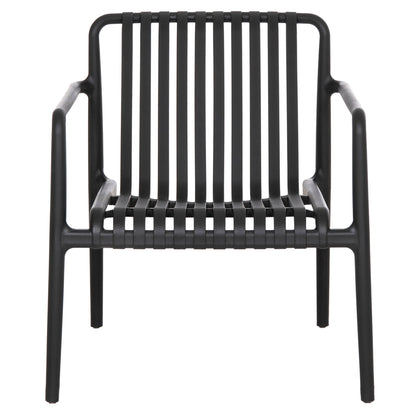 OUTDOOR LOUNGE ARMCHAIR MALEN HM6626.02 BLACK POLYPROPYLENE 67x75x75Hcm