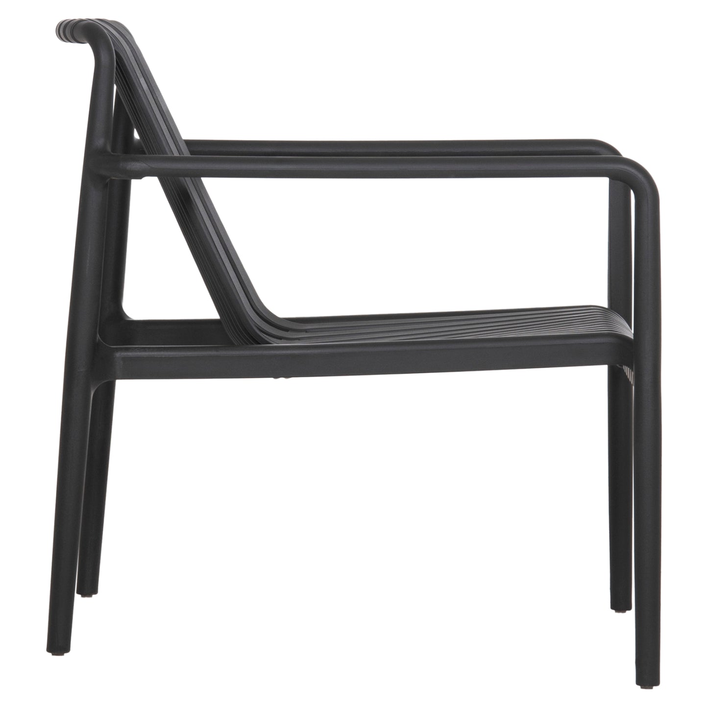 OUTDOOR LOUNGE ARMCHAIR MALEN HM6626.02 BLACK POLYPROPYLENE 67x75x75Hcm