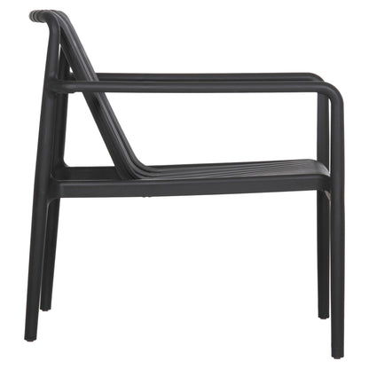OUTDOOR LOUNGE ARMCHAIR MALEN HM6626.02 BLACK POLYPROPYLENE 67x75x75Hcm