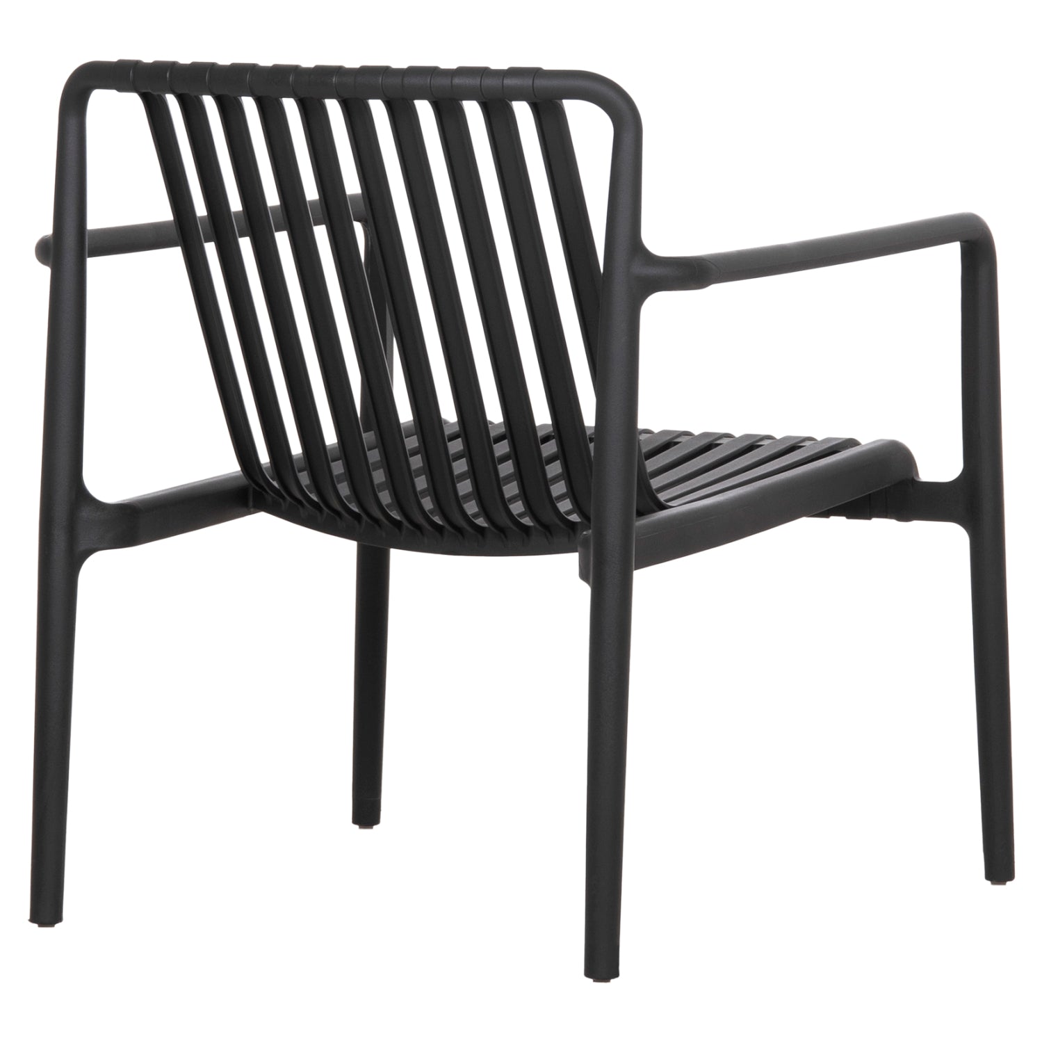 OUTDOOR LOUNGE ARMCHAIR MALEN HM6626.02 BLACK POLYPROPYLENE 67x75x75Hcm
