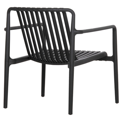 OUTDOOR LOUNGE ARMCHAIR MALEN HM6626.02 BLACK POLYPROPYLENE 67x75x75Hcm