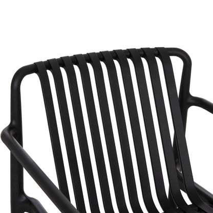 OUTDOOR LOUNGE ARMCHAIR MALEN HM6626.02 BLACK POLYPROPYLENE 67x75x75Hcm