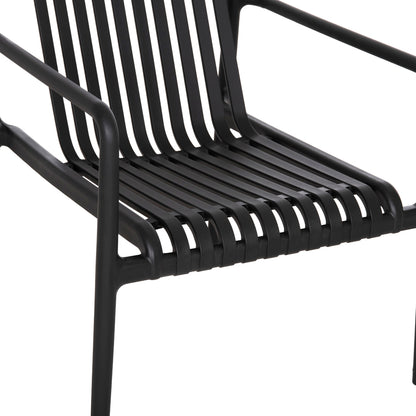 OUTDOOR LOUNGE ARMCHAIR MALEN HM6626.02 BLACK POLYPROPYLENE 67x75x75Hcm