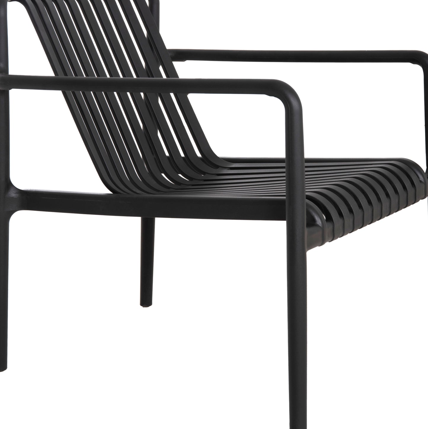 OUTDOOR LOUNGE ARMCHAIR MALEN HM6626.02 BLACK POLYPROPYLENE 67x75x75Hcm