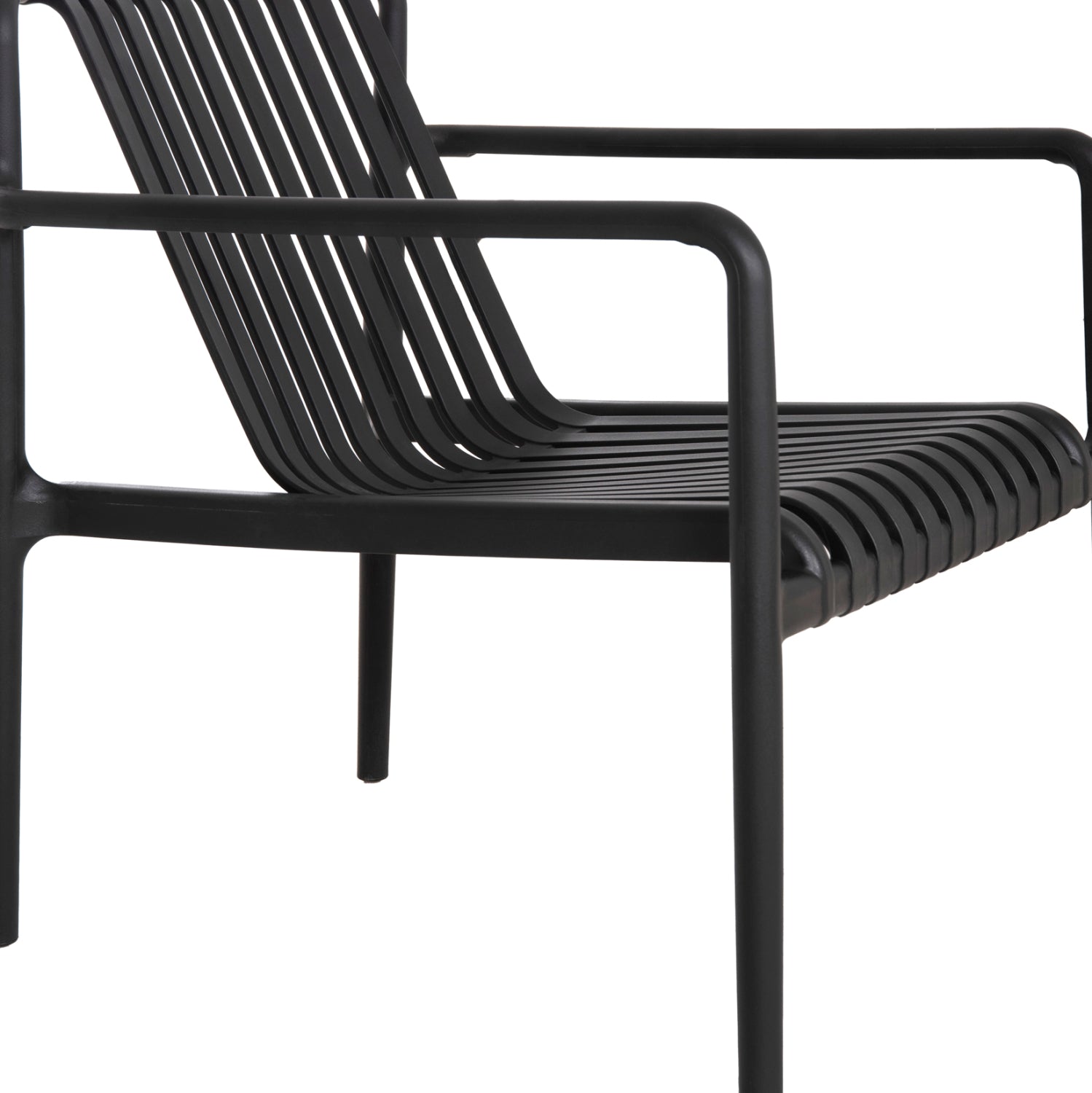 OUTDOOR LOUNGE ARMCHAIR MALEN HM6626.02 BLACK POLYPROPYLENE 67x75x75Hcm