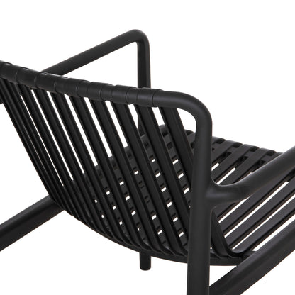 OUTDOOR LOUNGE ARMCHAIR MALEN HM6626.02 BLACK POLYPROPYLENE 67x75x75Hcm