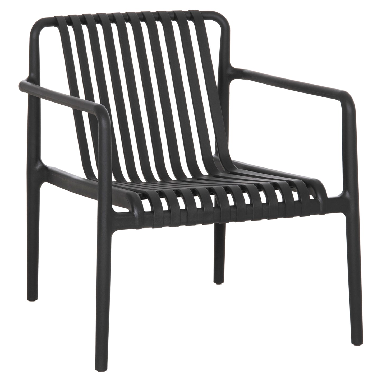 OUTDOOR LOUNGE ARMCHAIR MALEN HM6626.02 BLACK POLYPROPYLENE 67x75x75Hcm
