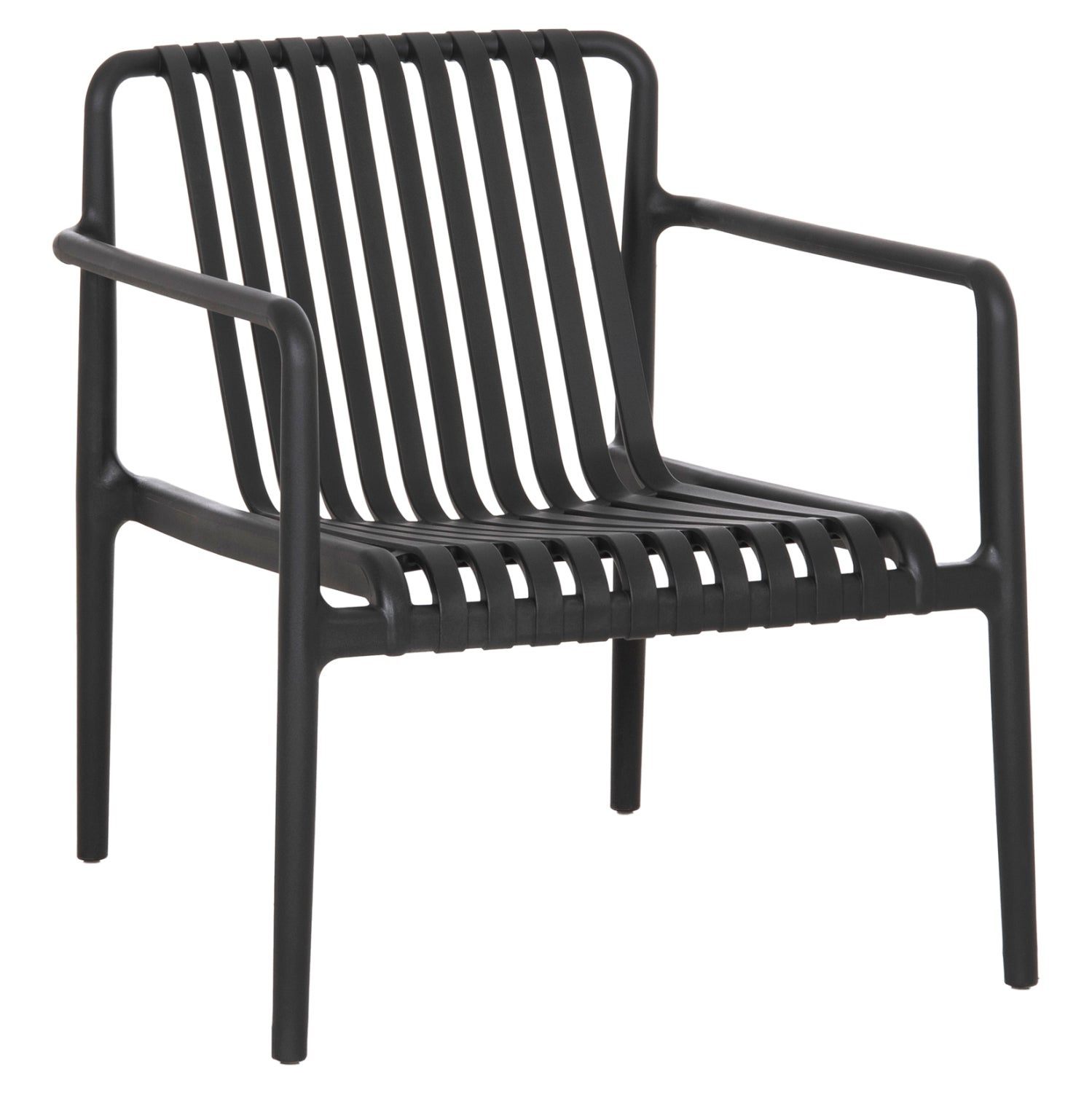 OUTDOOR LOUNGE ARMCHAIR MALEN HM6626.02 BLACK POLYPROPYLENE 67x75x75Hcm