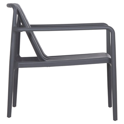 OUTDOOR LOUNGE ARMCHAIR MALEN HM6626.03 GREY POLYPROPYLENE 67x75x75Hcm