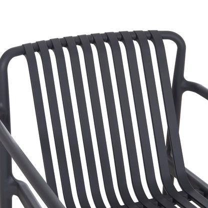 OUTDOOR LOUNGE ARMCHAIR MALEN HM6626.03 GREY POLYPROPYLENE 67x75x75Hcm