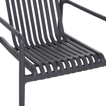 OUTDOOR LOUNGE ARMCHAIR MALEN HM6626.03 GREY POLYPROPYLENE 67x75x75Hcm