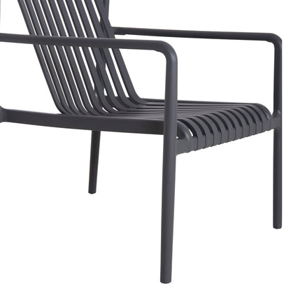 OUTDOOR LOUNGE ARMCHAIR MALEN HM6626.03 GREY POLYPROPYLENE 67x75x75Hcm