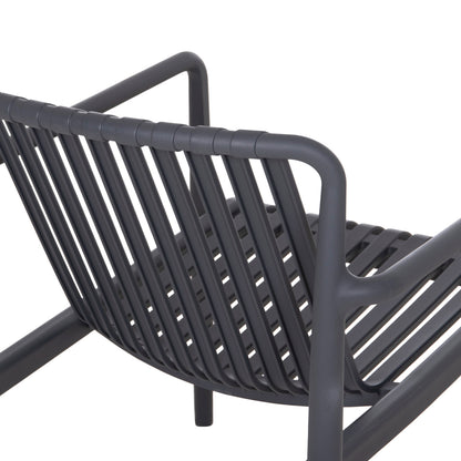 OUTDOOR LOUNGE ARMCHAIR MALEN HM6626.03 GREY POLYPROPYLENE 67x75x75Hcm