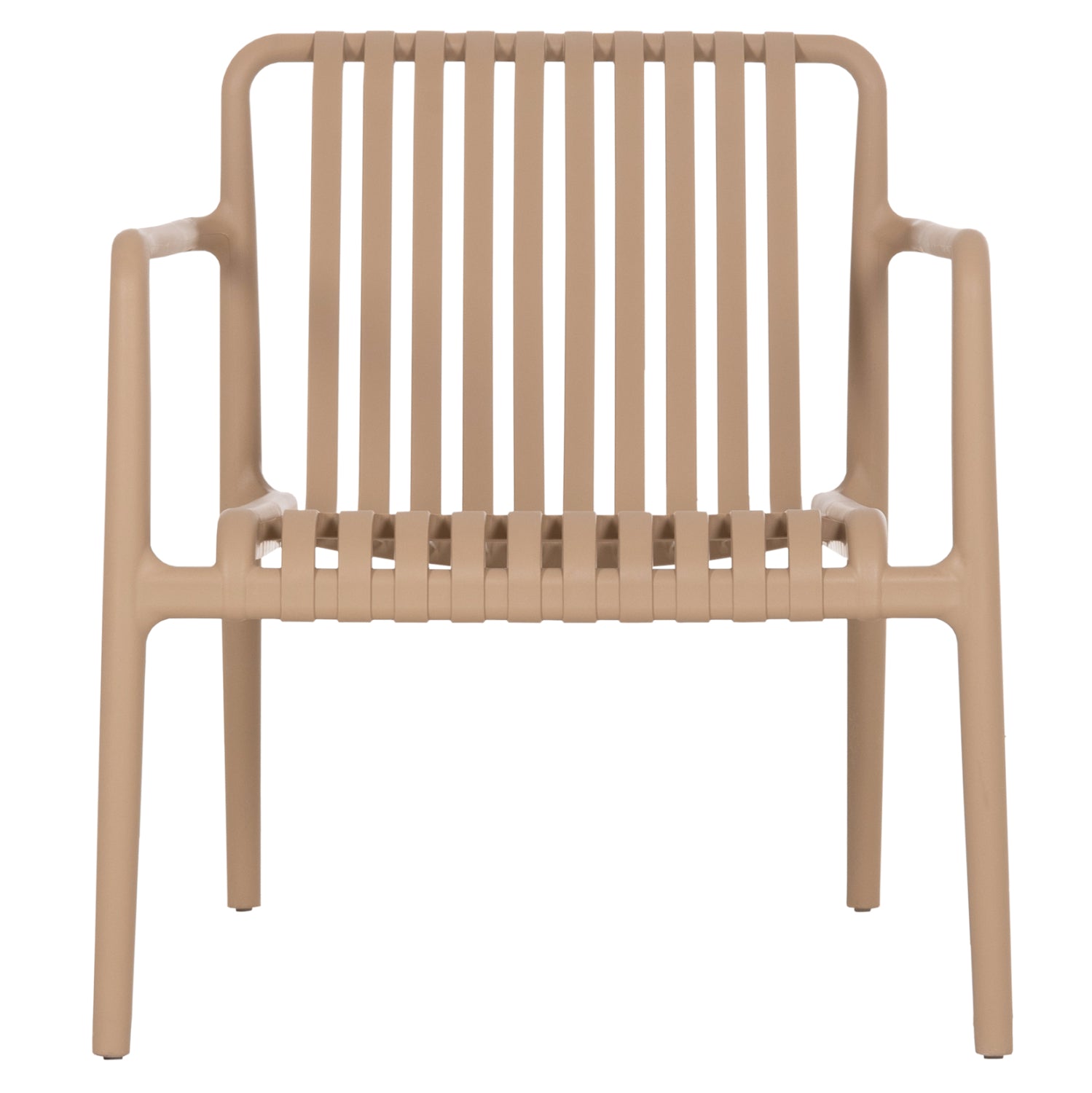 OUTDOOR LOUNGE ARMCHAIR MALEN HM6626.04 CAPPUCCINO POLYPROPYLENE 67x75x75Hcm